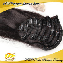 Chinese Supplier 100% Unprocessed human hair easy clip on hair pieces for fashion woman